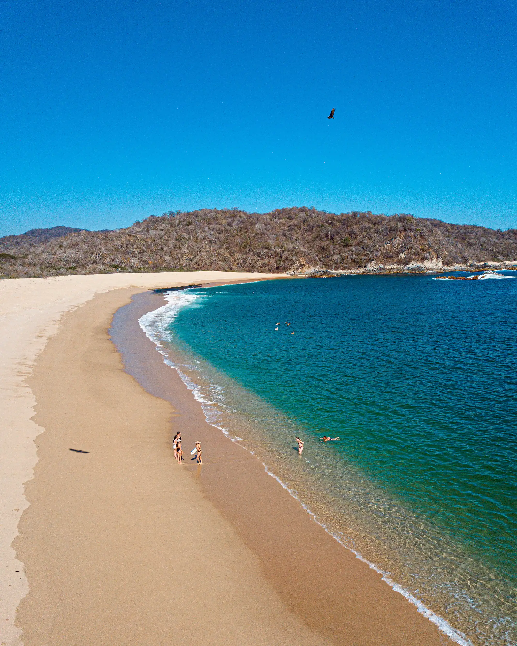 Beach and lake in Puerto Escondido