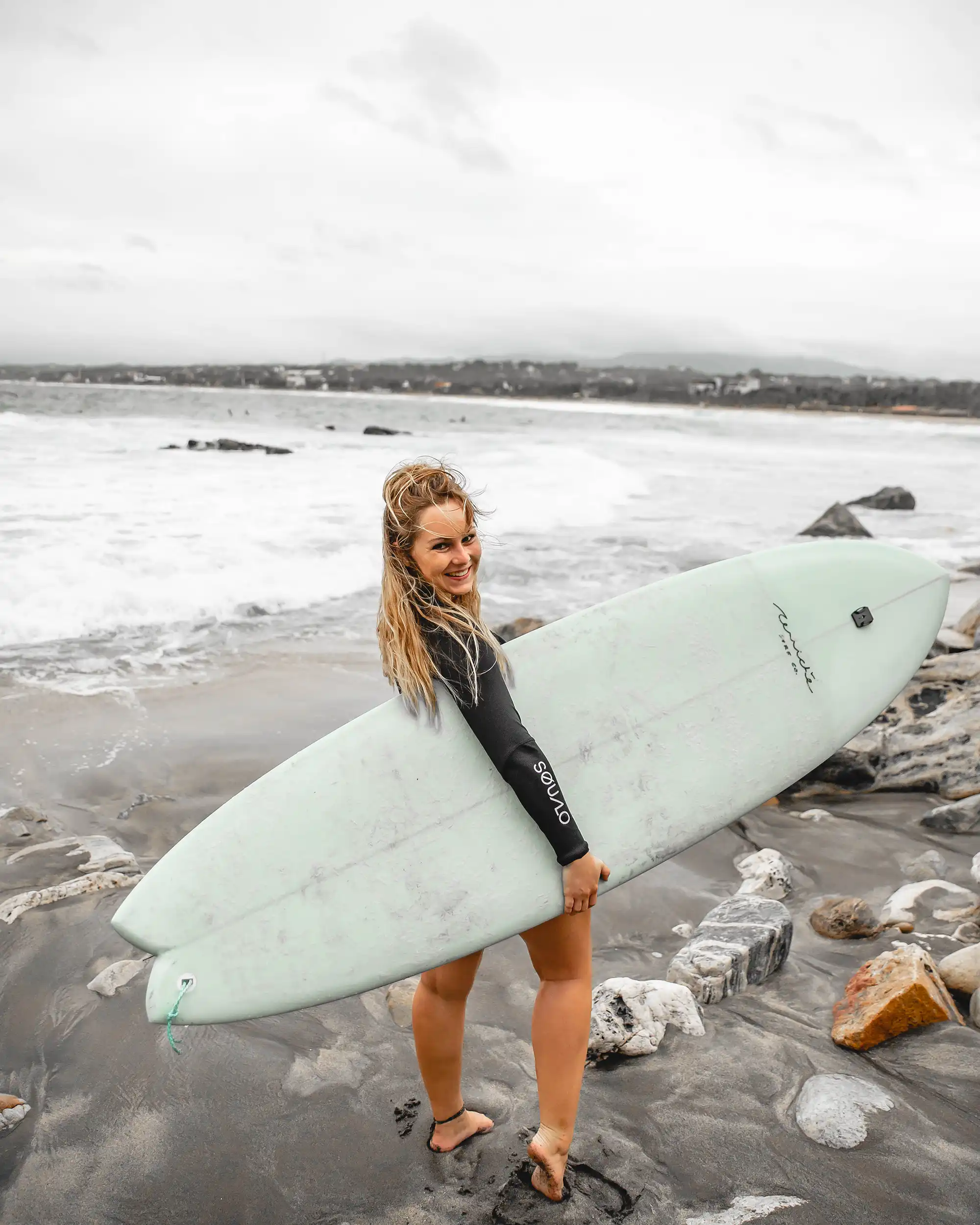 Surfer at Beach in Puerto Escondido